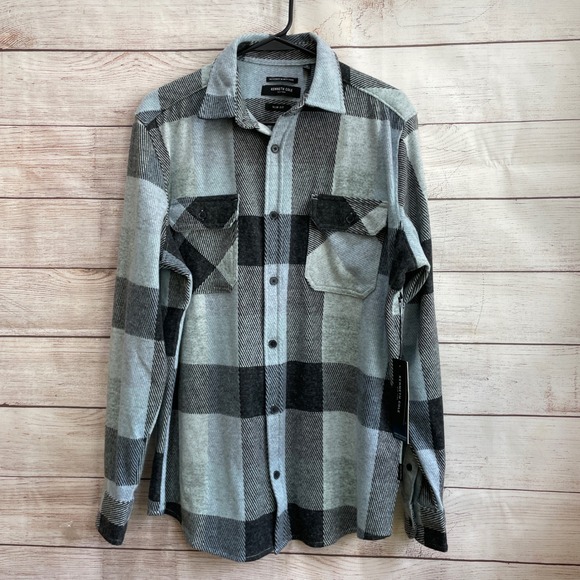 NEW WITH TAGS KENNETH COLE PLAID FLANNEL SHIRT - Picture 1 of 8